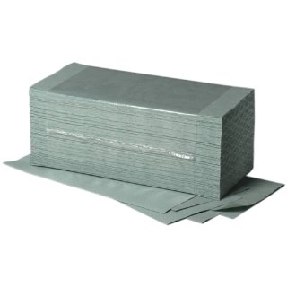Papierhandtuch 25/23 cm grün, 1-lagig, V-Falz (5000 Blatt/Karton)
