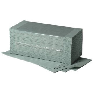 Papierhandtuch 25/23 cm grün, 1-lagig, V-Falz (5000 Blatt/Karton)