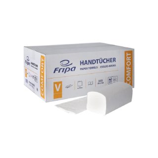 Papierhandtuch 25/23 cm, weiß, 3200 Blatt, 2-lagig, V-Falz