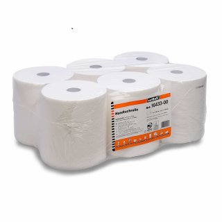 Papierhandtuchrolle weiß, 2-lagig, 150 m (6 Rollen/Pack.)