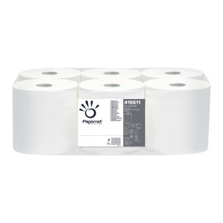 Papierhandtuchrolle weiß, 1-lagig, 300 m (6 Rollen/Pack.)