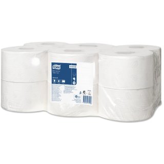 Tork Advanced Mini Jumbo Toilettenpapier weiß, 2-lagig,170 m (12 Rollen/Pack.)