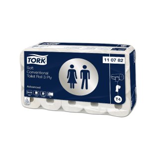 Tork Premium Toilettenpapier, 3-lagig, wei&szlig;, 30 Rollen  (250 Blatt/Rolle)