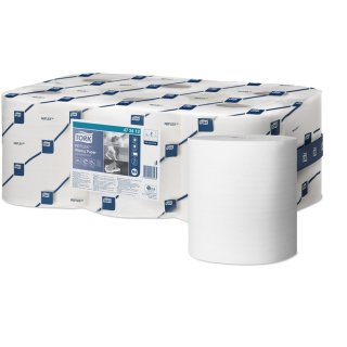 Tork Reflex Mehrzweck Papierwischtücher Tissue plus weiß,1-lagig, 113,9 m (6 Rollen/Pack.)