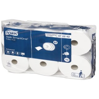 Tork SmartOne® Toilettenpapier  hochweiß, 2-lagig, 207 m (6 Rollen/Pack.)