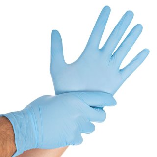 Einmalhandschuhe Nitril - Safe Light blau puderfrei (100 Stück/Pack.) Gr. S