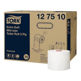 Tork Premium Toilettenpapier, 3-lagig, wei&szlig;, 27 Rollen a 70 m