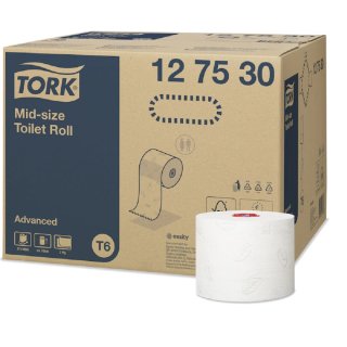 Tork Advanced Toilettenpapier weiß, 2-lagig, 100 m (27 Rollen/Karton)