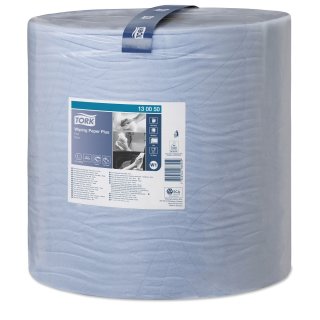 Tork Premium Mehrzweck Papierwischtücher blau, 2-lagig, 510 m, 36,9 x 34 cm (1500 Blatt/Rolle)