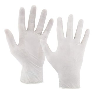 Einmalhandschuhe Latex 100 Stück, natur, puderfrei
