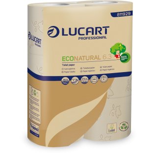 EcoNatural Toilettenpapier 3-lagig, havanna, 30 Rollen (250 Blatt/Rolle)
