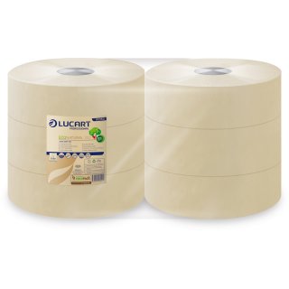 Jumbo-Toilettenpapier EcoNatural 2-lagig, havanna, 350 m, 6 Rollen